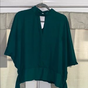 Hunter green blouse